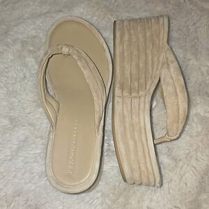 Veronica beard platform thong sandals